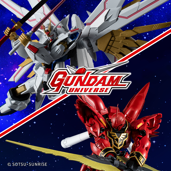 【GUNDAM UNIVERSE】『機動戦士ガンダムUC』より「シナンジュ」、『機動戦士ガンダムSEED FREEDOM』より「マイティーストライクフリーダムガンダム」が登場!