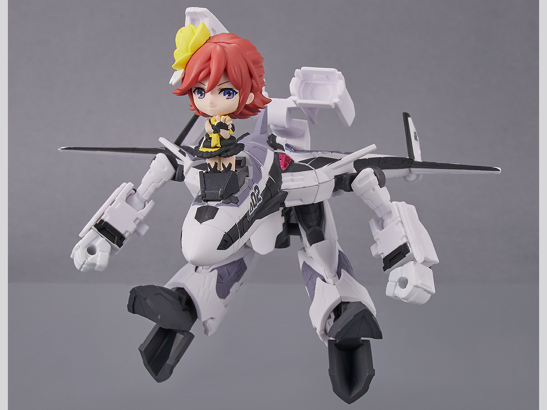 マクロスΔ フィギュア TINY SESSION （タイニーセッション） VF-31F ジークフリード (メッサー・イーレフェルト機) with カナメ・バッカニア