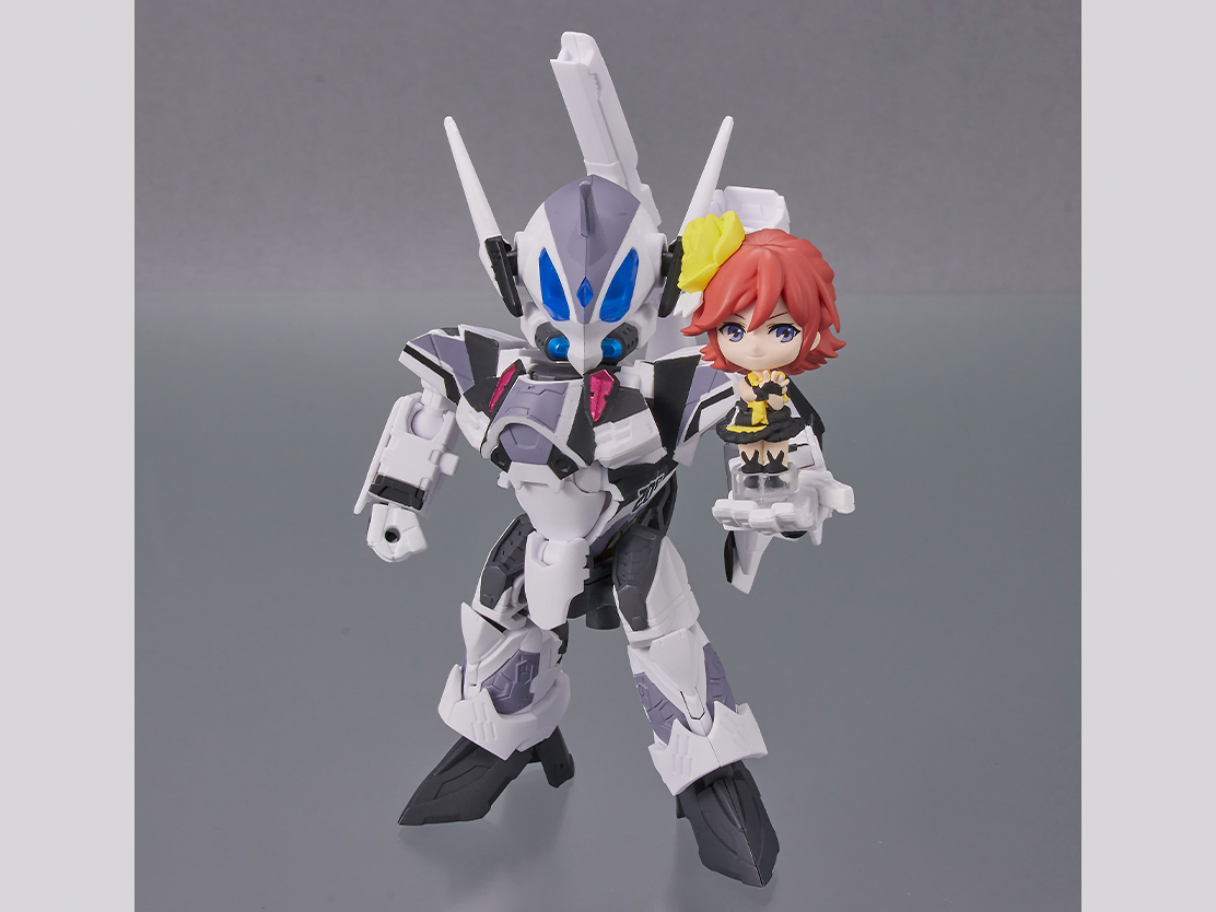 マクロスΔ フィギュア TINY SESSION （タイニーセッション） VF-31F ジークフリード (メッサー・イーレフェルト機) with カナメ・バッカニア