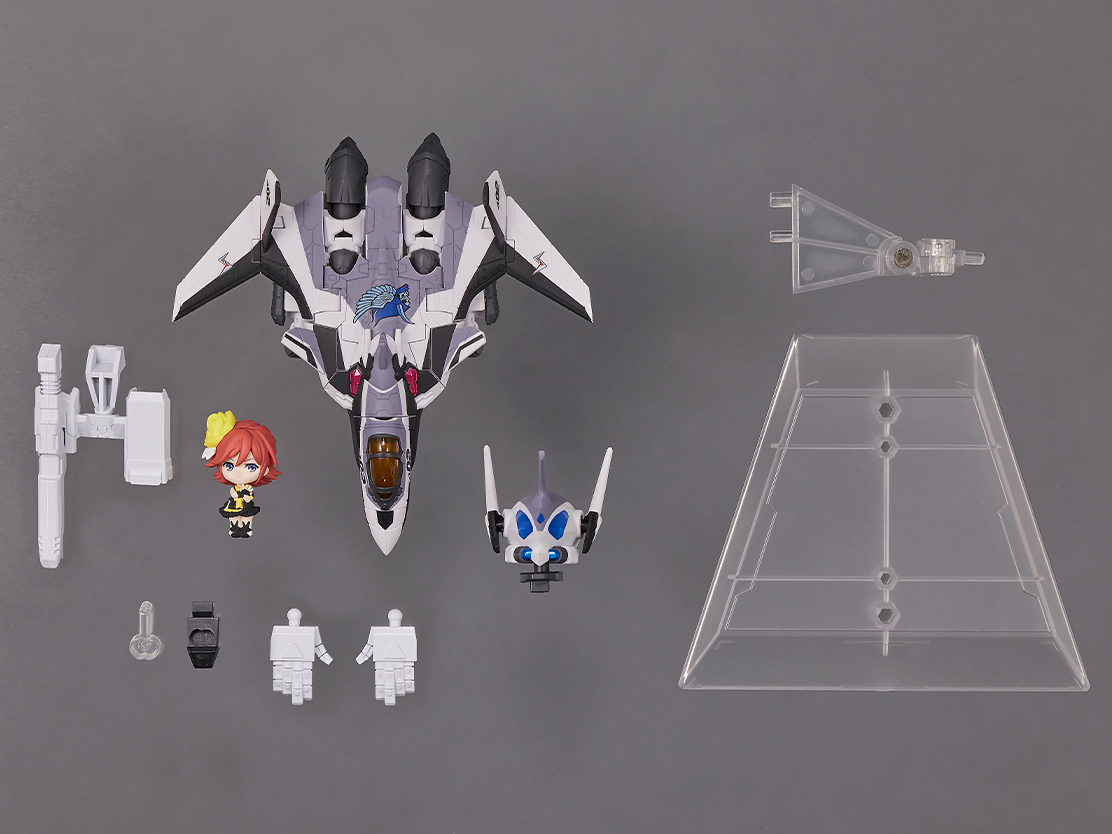 マクロスΔ フィギュア TINY SESSION （タイニーセッション） VF-31F ジークフリード (メッサー・イーレフェルト機) with カナメ・バッカニア