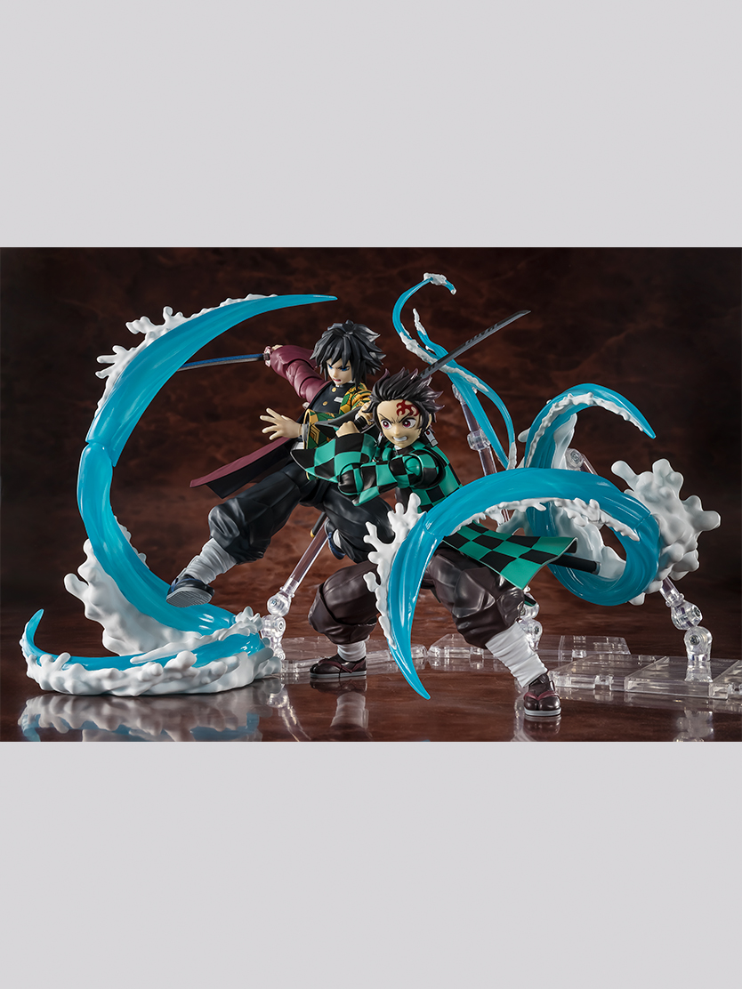 鬼滅の刃 フィギュア S.H.Figuarts 竈門炭治郎＆冨岡義勇 水の呼吸エフェクトパーツSET