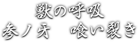 獣の呼吸 参ノ牙 喰い裂き